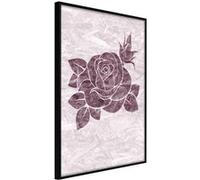 Affiche Murale Encadrée Monochromatic Rose 21 x 30 cm Noir