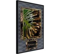 Affiche Murale Encadrée Monstera in the Frame 21 x 30 cm Noir NOIR