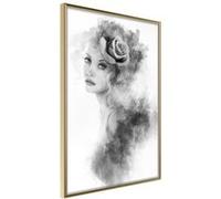 Affiche Murale Encadrée "Mysterious Lady" 40 x 60 cm Or Multicolore G