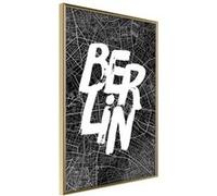 Affiche Murale Encadrée Negative Berlin 30 x 42 cm Or G