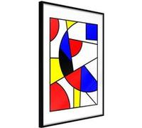 Affiche Murale Encadrée Neoplastic Composition 21 x 30 cm Noir