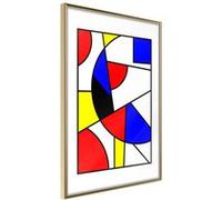 Affiche Murale Encadrée Neoplastic Composition 21 x 30 cm Or