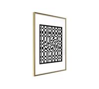 Affiche Murale Encadrée "Op Art" 40 x 60 cm Or