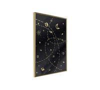 Affiche Murale Encadrée "Orbits" 21 x 30 cm Or