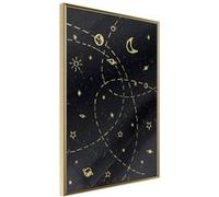 Affiche Murale Encadrée "Orbits" 30 x 42 cm Or Multicolore G
