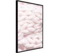 Affiche Murale Encadrée "Pale Pink Knit" 30 x 42 cm Noir NOIR G