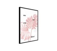 Affiche Murale Encadrée Pale Pink Monstera 30 x 42 cm Noir