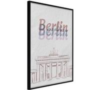 Affiche Murale Encadrée "Pastel Berlin" 21 x 30 cm Noir NOIR G
