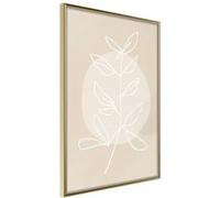 Affiche Murale Encadrée Pastel Plant 21 x 30 cm Or