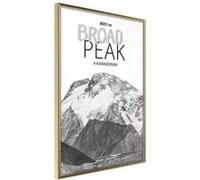 Affiche Murale Encadrée Peaks of the World Broad Peak 21 x 30 cm Or