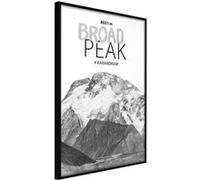Affiche Murale Encadrée Peaks of the World Broad Peak 30 x 42 cm Noir NOIR
