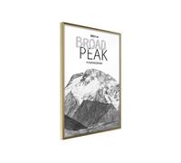 Affiche Murale Encadrée Peaks of the World Broad Peak 30 x 42 cm Or