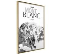 Affiche Murale Encadrée "Peaks of the World Mont Blanc" 21 x 30 cm Or