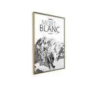 Affiche Murale Encadrée "Peaks of the World Mont Blanc" 40 x 60 cm Or