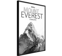 Affiche Murale Encadrée Peaks of the World Mount Everest 21 x 30 cm Noir NOIR