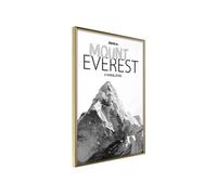 Affiche Murale Encadrée Peaks of the World Mount Everest 21 x 30 cm Or