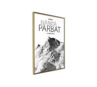 Affiche Murale Encadrée "Peaks of the World Nanga Parbat" 30 x 42 cm Or