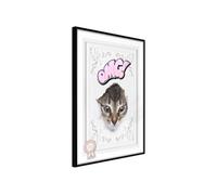 Affiche Murale Encadrée "Peek-a-Boo" 21 x 30 cm Noir