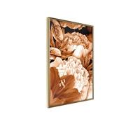 Affiche Murale Encadrée "Peonies in Sepia" 40 x 60 cm Or