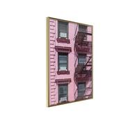 Affiche Murale Encadrée "Pink Facade" 40 x 60 cm Or