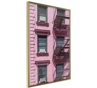 Affiche Murale Encadrée "Pink Facade" 40 x 60 cm Or Multicolore G