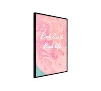 Affiche Murale Encadrée "Pink Life" 21 x 30 cm Noir