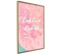 Affiche Murale Encadrée "Pink Life" 21 x 30 cm Or G