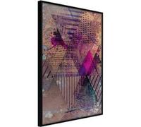 Affiche Murale Encadrée "Pink Patchwork I" 40 x 60 cm Noir Multicolore G