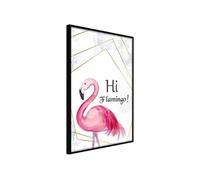 Affiche Murale Encadrée "Pink Visitor" 21 x 30 cm Noir