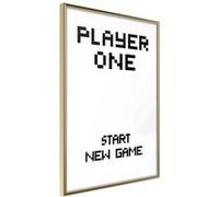 Affiche Murale Encadrée Player One 30 x 42 cm Or