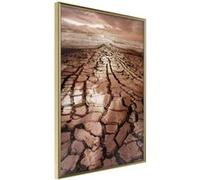 Affiche Murale Encadrée Prayer for Rain 30 x 42 cm Or