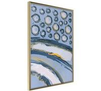 Affiche Murale Encadrée Rain on the Highway 30 x 42 cm Or