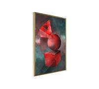 Affiche Murale Encadrée Red Solid Figures 21 x 30 cm Or