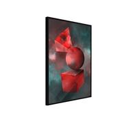 Affiche Murale Encadrée "Red Solid Figures" 30 x 42 cm Noir
