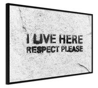 Affiche Murale Encadrée "Respect" 30 x 20 cm Noir Multicolore G