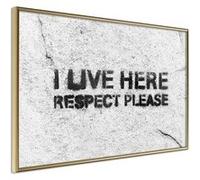 Affiche Murale Encadrée "Respect" 90 x 60 cm Or Multicolore G