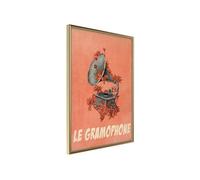 Affiche Murale Encadrée "Retro Music" 30 x 42 cm Or G