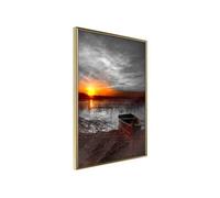 Affiche Murale Encadrée "Rising Sun" 21 x 30 cm Or