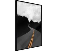 Affiche Murale Encadrée "Road Into the Unknown" 40 x 60 cm Noir NOIR G