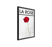 Affiche Murale Encadrée "Rose in the Vase" 21 x 30 cm Noir