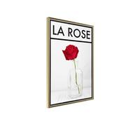 Affiche Murale Encadrée "Rose in the Vase" 30 x 42 cm Or