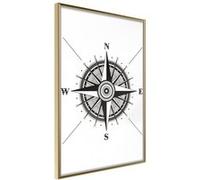 Affiche Murale Encadrée "Rose of the Winds" 30 x 42 cm Or Multicolore G