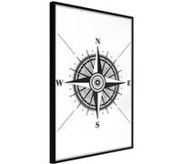 Affiche Murale Encadrée "Rose of the Winds" 40 x 60 cm Noir Multicolore G