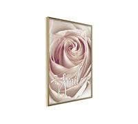 Affiche Murale Encadrée Rose with a Message 30 x 42 cm Or