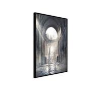 Affiche Murale Encadrée "Ruins of a Cathedral" 21 x 30 cm Noir