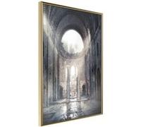 Affiche Murale Encadrée "Ruins of a Cathedral" 21 x 30 cm Or Multicolore G