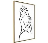 Affiche Murale Encadrée Shape of a Woman 21 x 30 cm Or