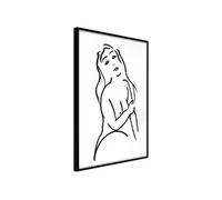 Affiche Murale Encadrée Shape of a Woman 30 x 42 cm Noir NOIR