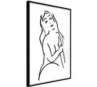 Affiche Murale Encadrée Shape of a Woman 30 x 42 cm Noir NOIR