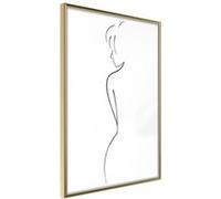 Affiche Murale Encadrée Silhouette 30 x 42 cm Or